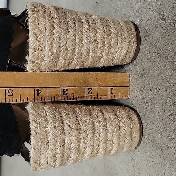 Marc Fisher LTD Black Boho Platform Wedges Espadrilles, Size 9M - Picture 3 of 10
